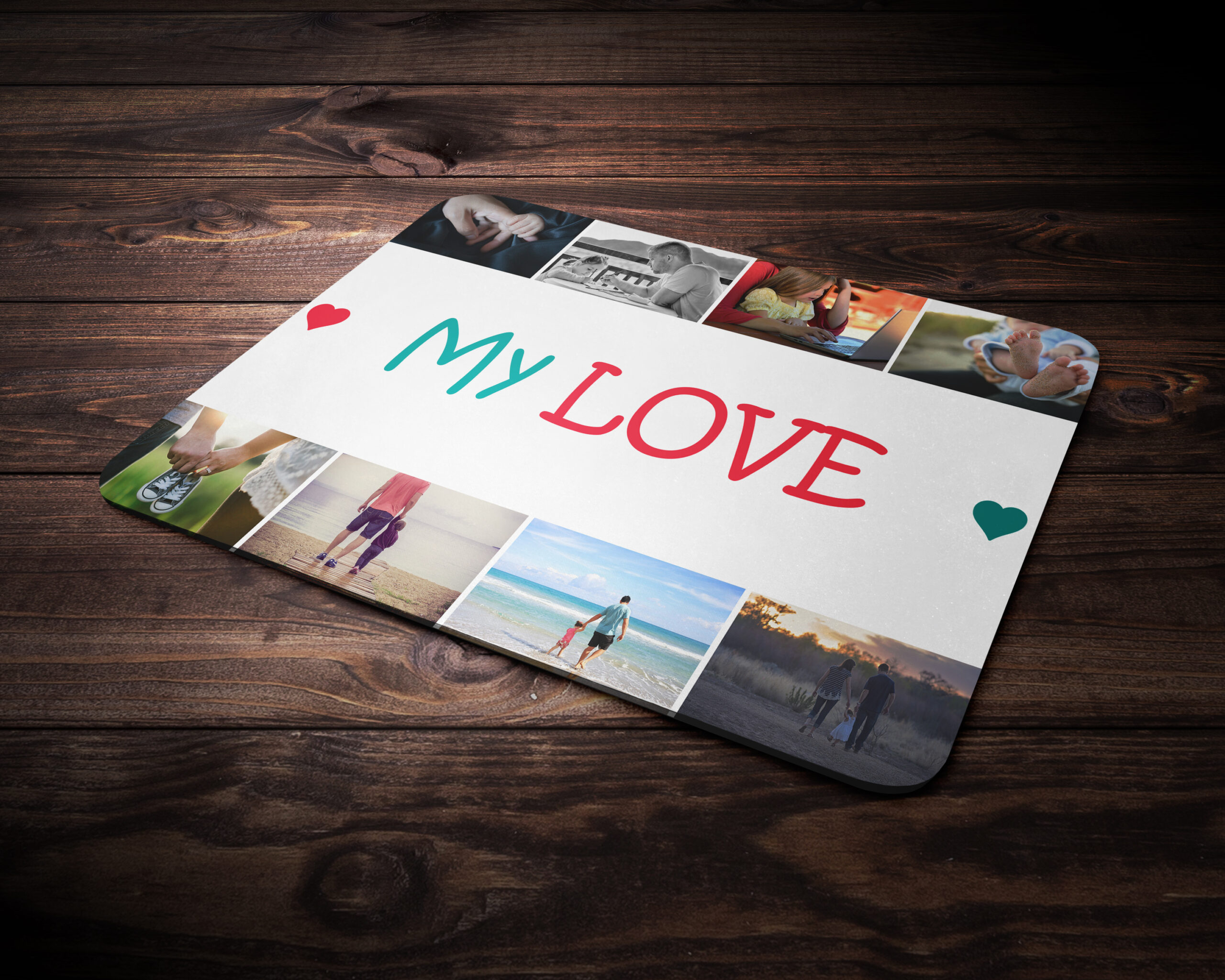 Προσωποποιημένο Mousepad - Κολάζ με 8 Φωτογραφίες και Μήνυμα - Image 2