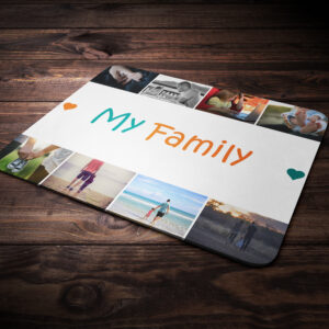 Προσωποποιημένο Mousepad - Κολάζ με 8 Φωτογραφίες και Μήνυμα